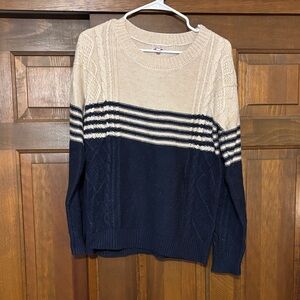 Pixley Women’s Sweater in Navy and Cream